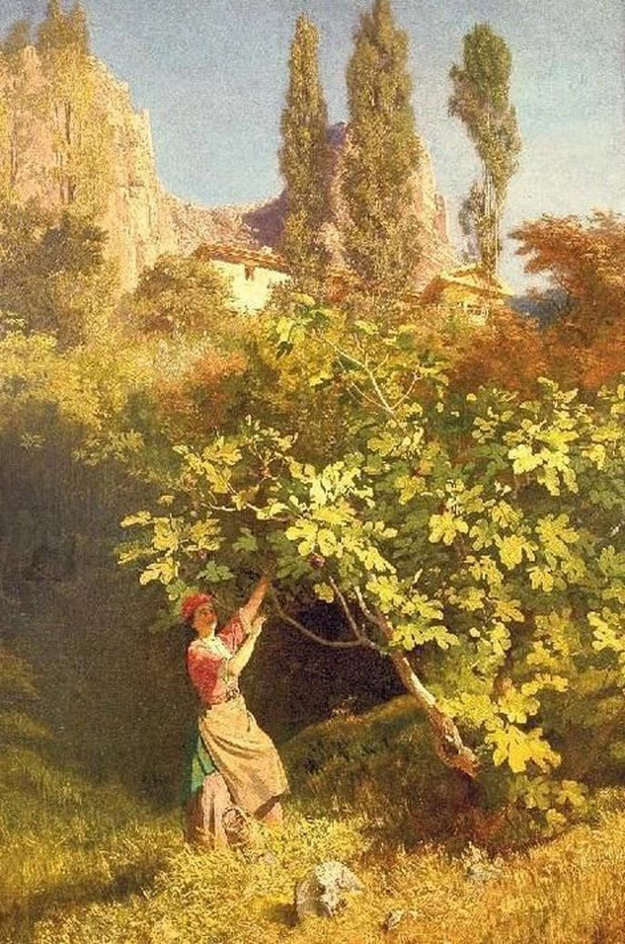 La donna tartara nel giardino del maniero Mšatka